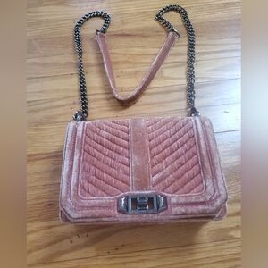Rebecca Minkoff Pink Velvet Crossbody Bag